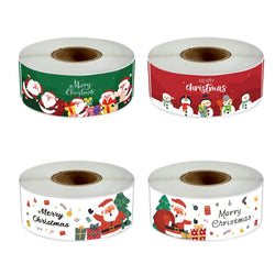 120pcs/roll Red Green Merry Christmas Santa Claus Labels Stickers for Gift Package Card Envelope Wrapping Party Small Business (ONLINE ORDER ONLY)