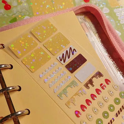 Korean ins Cream Bow Laser Decoration Stickers Diary Hand Account Idol Card DIY Scrapbooking Material Kawaii Stationery Sticker (ONLINE ORDER ONLY)
