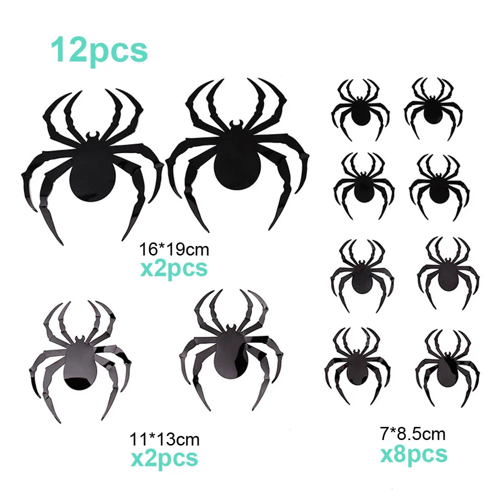 72/48/12Pcs 3D Wall Stickers Bat Stickers Halloween Decoration Vinyl Sticker Bat Sticker for Home Halloween Party Decorations (Online Order Only)