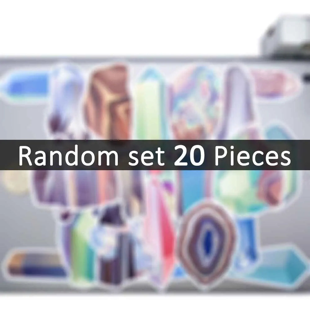 20/30/50Pieces Shiny Diamond Crystal Ore Creative Gems Stickers for Kids Scrapbook Journal Luggage Car Phone Laptop Sticker Toys (Online Order Only)