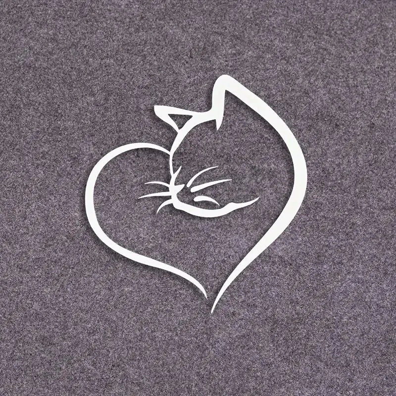 Cats Hearts  Sticker,Cute Car Body Window Bumper Vinyl Decal,For Cars, Trucks, Walls, Laptops, Windows, Motorcycles, Bumpers (ONLINE ORDER ONLY)