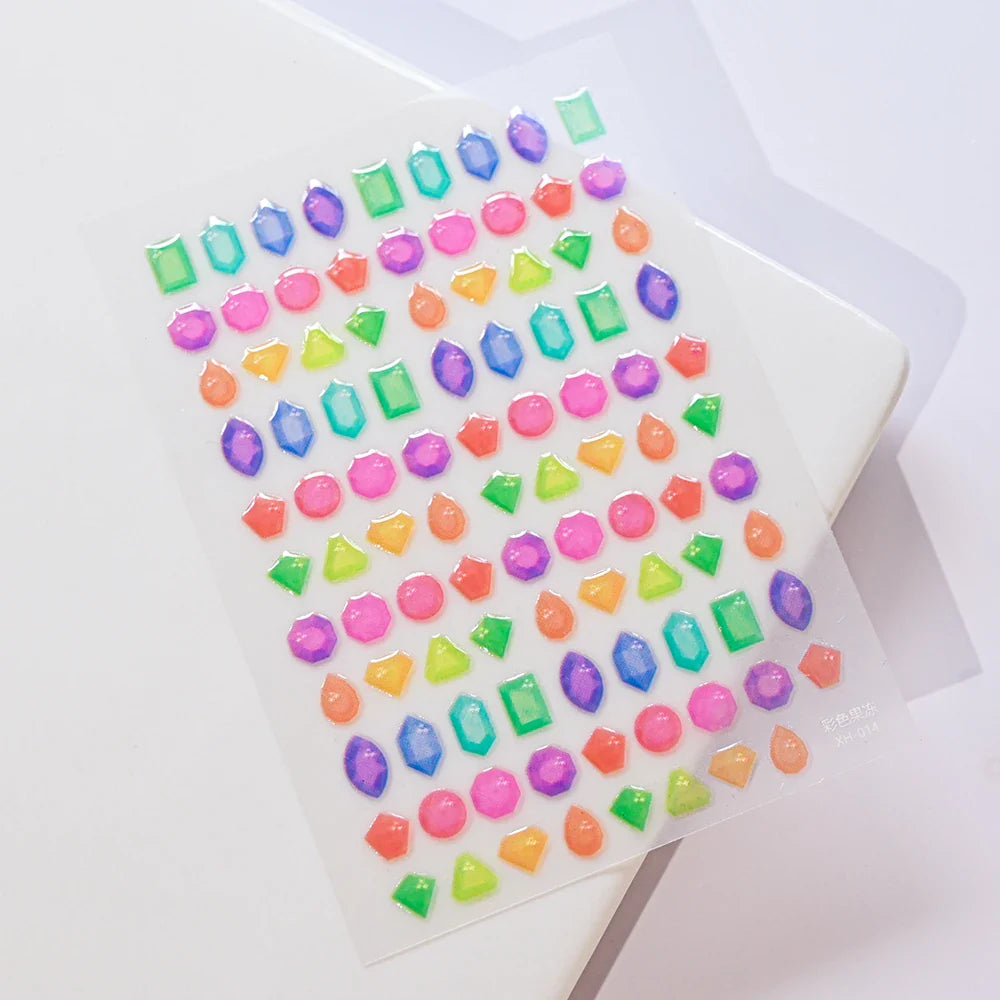 1Sheet Valentine's Day Decals 5D Nail Art Stickers Heart Self-Adhesive Slider Love Letters DIY Manicure Accessories "Dopamine" % (ONLINE ORDER ONLY)