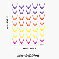 9/18pcs Gradient Color Line Design Nail Art Stickers 3D Dopamine Y2K French Nail Decals Self-Adhesive Ombre Manicure Decor Foils (Online Order Only)