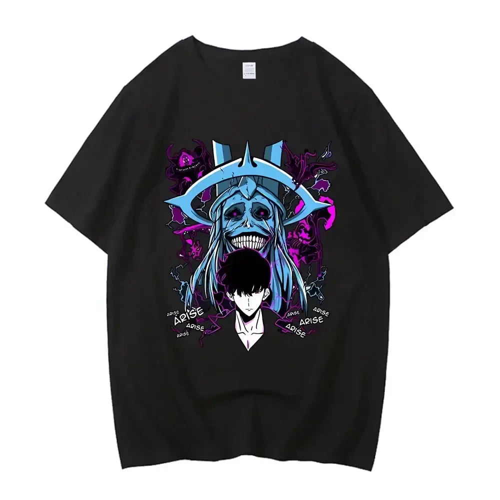 Solo Leveling T Shirt Sung Jinwoo Harajuku Graphic Tee (ONLINE ORDER ONLY)
