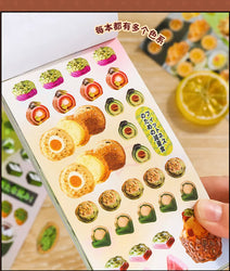 25 Pages Ins Retro Cute Food Cake Decorative Stickers Book Scrapbooking Phone Case DIY Journal Collage Material Sticker Gift (ONLINE ORDER ONLY)