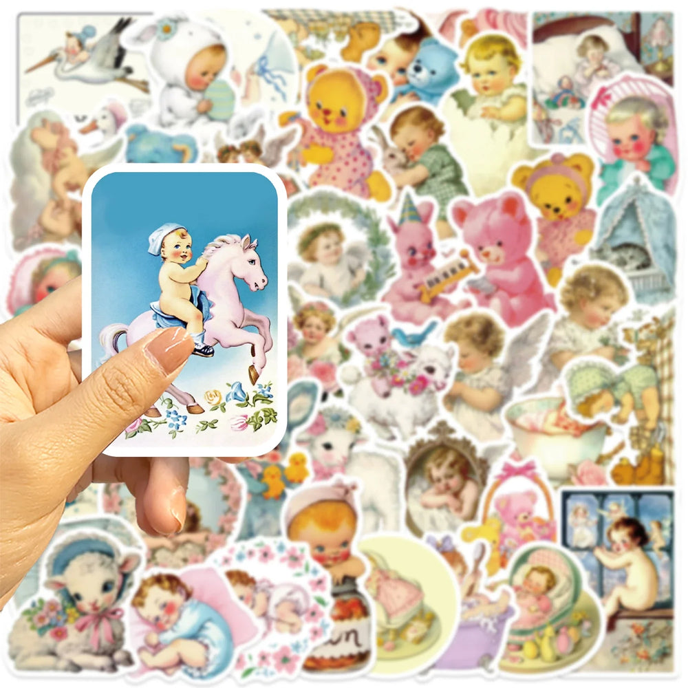 50Pcs Angel Waterproof Decorative Stickers for Phone Case Laptop Helmet Skateboard DIY Creative Graffiti Sticker Decoration (ONLINE ORDER ONLY)