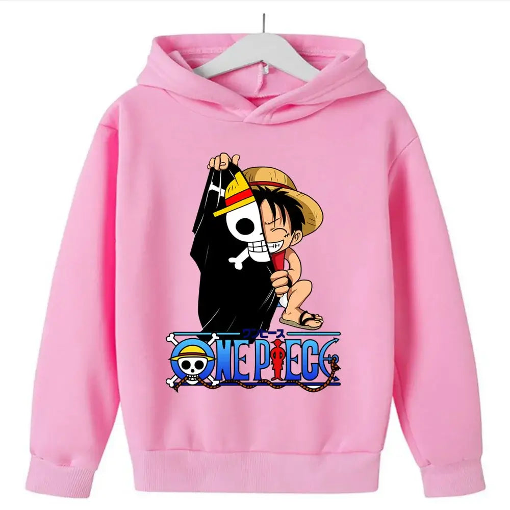 One Piece Hoodies Kids 2025 Luffy Pullover Cosplay (ONLINE ORDER ONLY)