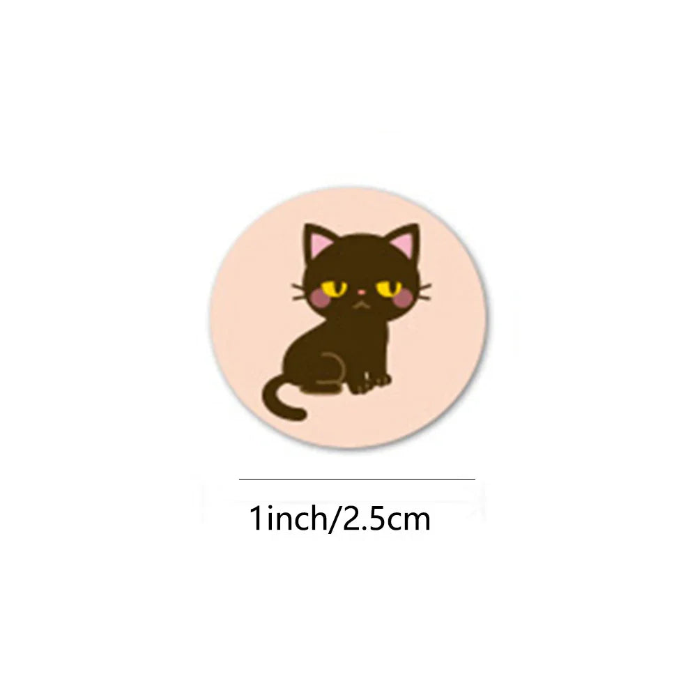 100-500pcs Love Cat Sticker Aesthetic Children's Reward Decoration Scrapbooking Stationery School Supplies for Kid (ONLINE ORDER ONLY)