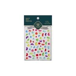 Colourful Graffiti Round Dot Line Water Droplet Cute Comma Geometric Jelly 5D Self Adhesive Nail Art Stickers Manicure Decals (Online Order Only)