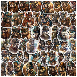 10/30/50pcs Cool Retro Gothic Steampunk Dog Waterproof Stickers Decals Skateboard Suitcase Car Laptop Decoration Sticker Kid Toy (Online Order Only)