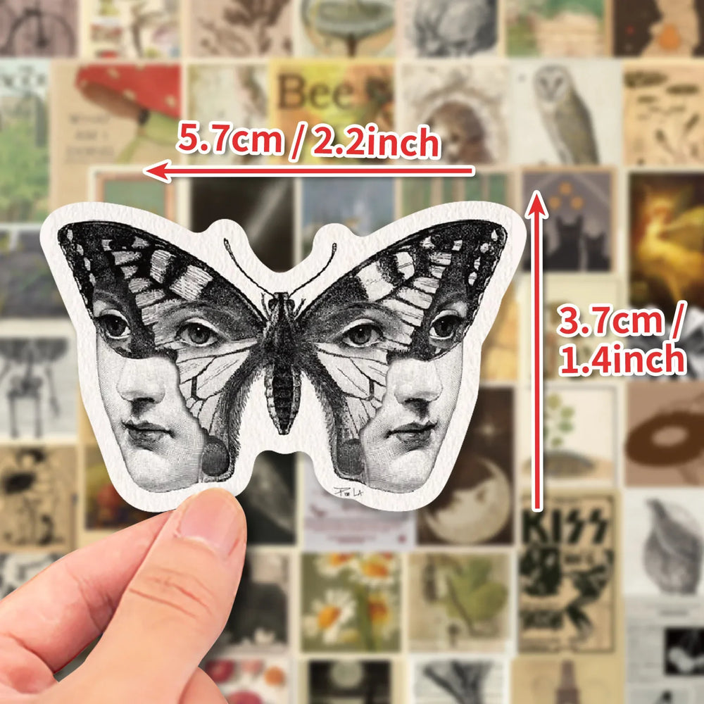 Retro Art Sticker Set: DIY Phone Laptop Luggage Skateboard Decals Gift (Online Order Only)