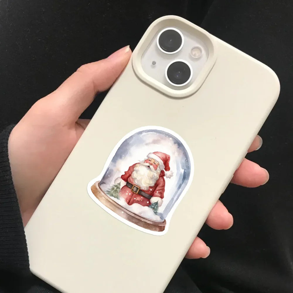10/30/50PCS New Year Christmas Stickers Graffiti Decoration Gift Waterproof Skateboard Phone Notebook Guitar Wall Decals Toys (Online Order Only)