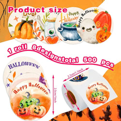 100-500pcs Halloween Stickers Pumpkin Handmade Labels Halloween Gift Decor Stickers Stationery stickers (ONLINE ORDER ONLY)