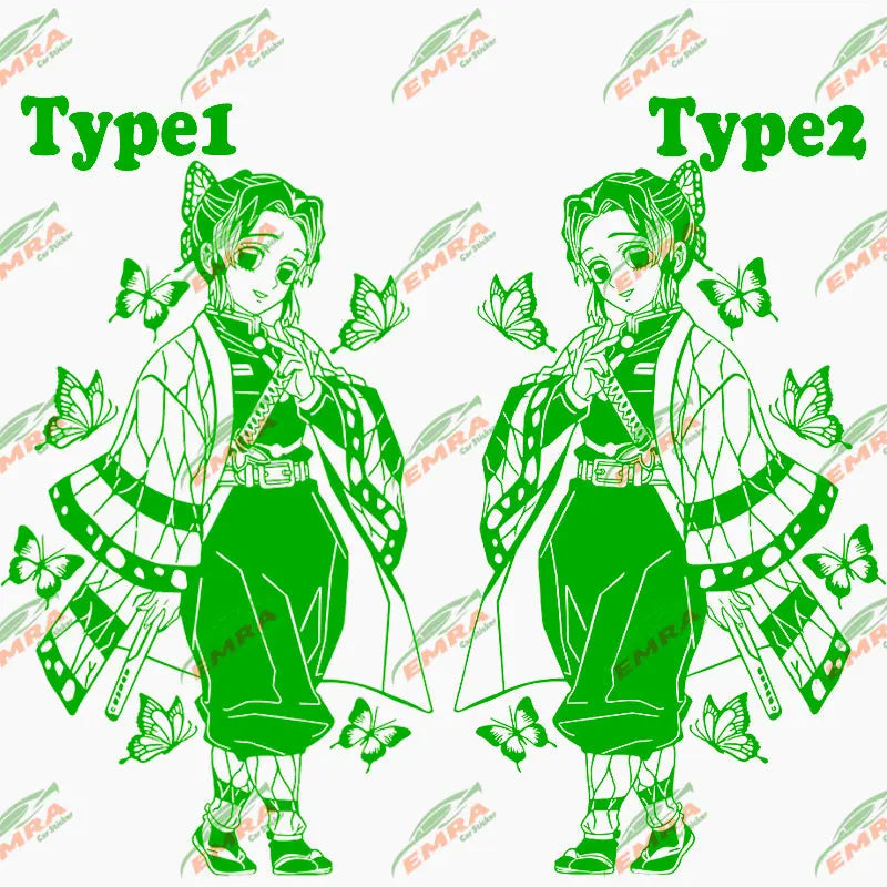 Anime Stickers Ghost Squad Girl For Car Sticker Decoration Door Hood Die Cutting Cartoon External Accessories Vinyl Decals (ONLINE ORDER ONLY)