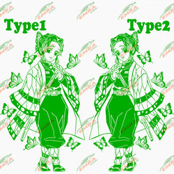 Anime Stickers Ghost Squad Girl For Car Sticker Decoration Door Hood Die Cutting Cartoon External Accessories Vinyl Decals (ONLINE ORDER ONLY)