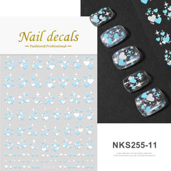 1 Sheet Star Nail Art Stickers 3d Self Adhesive Nail Decals Black White Golden Silver Color Star Design Nail Supplies Accessory (ONLINE ORDER ONLY)