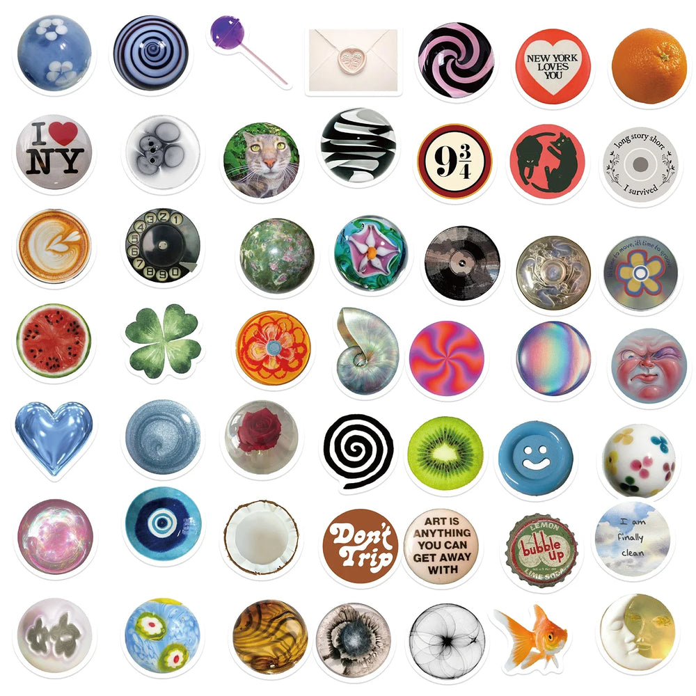 100pcs Ins Retro Vintage Stickers DIY For Guitar Fridge Skateboard Travel Suitcase Car Graffiti Sticker Aesthetic Cartoon Decals (ONLINE ORDER ONLY)