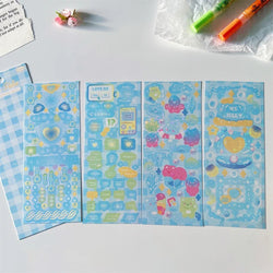 4pcs/set Sweet Cool Bear Call Series Scrapbooking Sticker Korean ins Hand Account Idol Card DIY Deco Material Sticker Stationery (ONLINE ORDER ONLY)