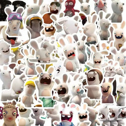 50pcs Cartoon Rabbit Stickers for Laptop, Phone, Scooter, Water Bottle, Suitcase, Stationery, Refrigerator (Online Order Only)