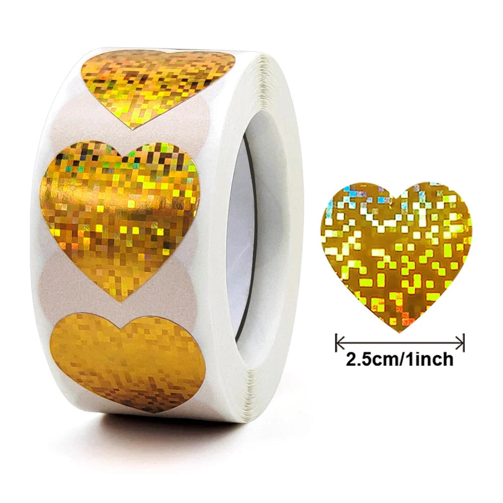 100-500pcs Love Labels Thank You Sticker Sealing Paper Stickers Stationery Supply Decorative Child Scrapbook for Kids (Online Order Only)