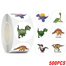 100-500pcs New Cartoon Dinosaurs Stickers 6 Designs for Classroom Teacher Stationery Sticker Label for Kids Reward Stickers (ONLINE ORDER ONLY)