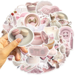 10/30/50PCS Kawaii Pink Ballet PVC Sticker Aesthetic Korean Stationery Decoration Scrapbooking School Supplies for Kids (ONLINE ORDER ONLY)