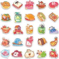 50pcs Cute Cartoon Animals Stickers For Laptop Water Bottle Guitar Luggage Waterproof Graffiti Stationery Vinyl Decals (ONLINE ORDER ONLY)