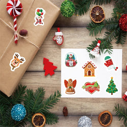 50/100Pcs Cartoon Santa Claus Christmas Tree Graffiti Stickers Skateboard Water Bottle Suitcase Stickers Waterproof Classic Toy (ONLINE ORDER ONLY)