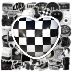 10/30/50PCS INS Black White Sketchbook Sticker Aesthetic PVC Children's Laptop School Stationery Scrapbooking Supplies for Kids (ONLINE ORDER ONLY)