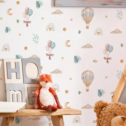 Cartoon Cloud Star Rainbow Wall Stickers for Kids Room Decor (Online Order Only)