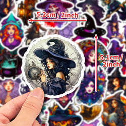 10/30/50pcs Anime Gothic Witch Graffiti Stickers Horror Decals Skateboard Laptop Phone Diary Cool Waterproof Sticker Kids Toys (ONLINE ORDER ONLY)