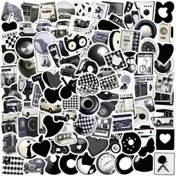 10/30/50/100PCS Ins Style Cute Stickers Black White Simple Decals Decoration DIY Phone Notebook Fridge Suitcase Laptop Kids Toys (ONLINE ORDER ONLY)