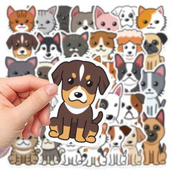 33Pcs Cat Dog Pet Stickers Laptop Bicycle Guitar Skateboard Sticker Kid DIY Graffiti Waterproof Stickers Toy (ONLINE ORDER ONLY)