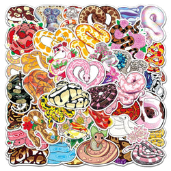 Cartoon Snake Stickers Pack - Laptop, Phone, Suitcase, Fridge, Notebook Decor (Online Order Only)