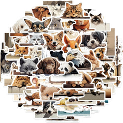 10/30/60PCS Kawaii Lay Dog PVC Sticker Aesthetic Chidlren's Korean Stationery Decoration Scrapbooking School Supplies for Kids (ONLINE ORDER ONLY)