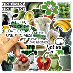 30Pcs Green Vegetables and Fruits Stickers Cute DIY Toy Gift Graffiti Decal Phone Luggage Laptop Scrapbook Waterproof Sticker (ONLINE ORDER ONLY)