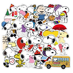 50pcs Snoopy Cartoon Stickers for Luggage, Stationery, Water Cup, Phone, Laptop, Scooter, Fridge (ONLINE ORDER ONLY)