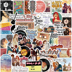 10/50Pcs Daisy Jones The Six Stickers Aesthetic DIY Laptop Stationery Luggage Waterproof Vintage Sticker 2023 (ONLINE ORDER ONLY)