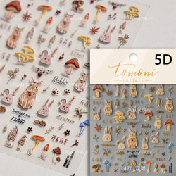 Cute Colored Mushrooms Water Bubbles Umbrella-shaped Plant Various Shapes Fungi Lovely Adhesive Nail Art Stickers Manicure Decal (ONLINE ORDER ONLY)