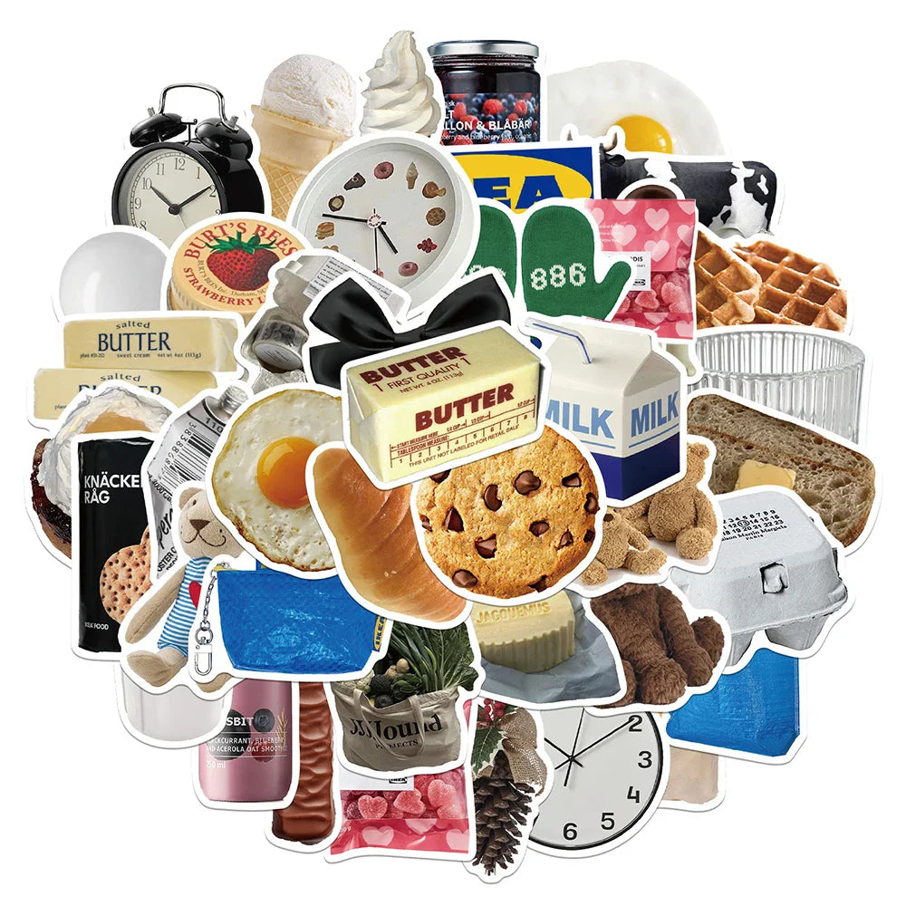 10/30/50pcs Food and Household Item Sticker Packs (ONLINE ORDER ONLY)