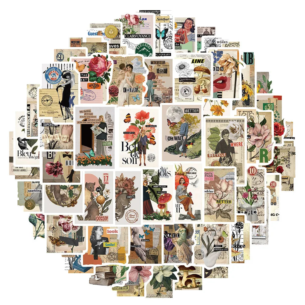 Cartoon Flower Graffiti Stickers for Laptop, Motorcycle, Luggage, Snowboard, Fridge, Car - 10/30/53 Pcs (ONLINE ORDER ONLY)