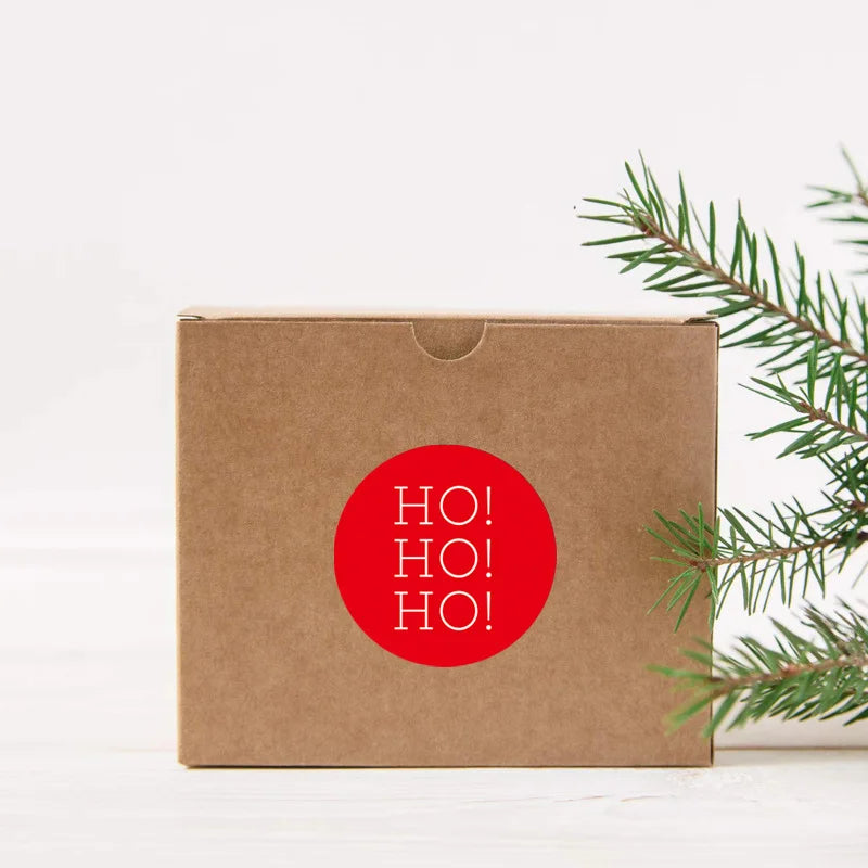100-500pcs Merry Christmas Handmade Sticker Card Box Package Thank You Seal Label Wedding Party Supplies (Online Order Only)