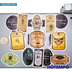20/30/50Pieces Retro Alchemy Funny Halloween Magic Potion Label Stickers for Bottle Scrapbook Luggage Phone Laptop Sticker Toys (Online Order Only)