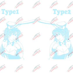 Anime Sticker Rabbit Girl For Car Stickers Decoration Window Door Rear Windshield External Accessories Die Cutting Vinyl Decals (ONLINE ORDER ONLY)