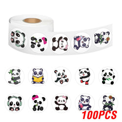 100-500pcs Cute Panda Cartoon Stickers Reward Sticker for Kids Gift Decoration Envelope Sealing Labels Stationery Stickers 1inch (ONLINE ORDER ONLY)
