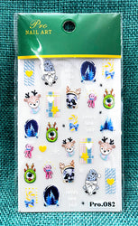 5D Embossed Gingerbread Man Nail Art Sticker Cute Christmas Winter Santa Claus Snowflake Elk Engraved Slider Manicure Decoration (ONLINE ORDER ONLY)