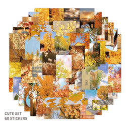 Autumn Yellow Leaves Stickers for Phone Laptop Luggage Skateboard Decals (ONLINE ORDER ONLY)