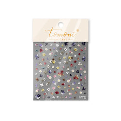 Chic Wild Flower Oil Painting Small Variegated Daisy Peach Blossom Lavender Petal Adhesive Nail Art Stickers Manicure Decals (Online Order Only)