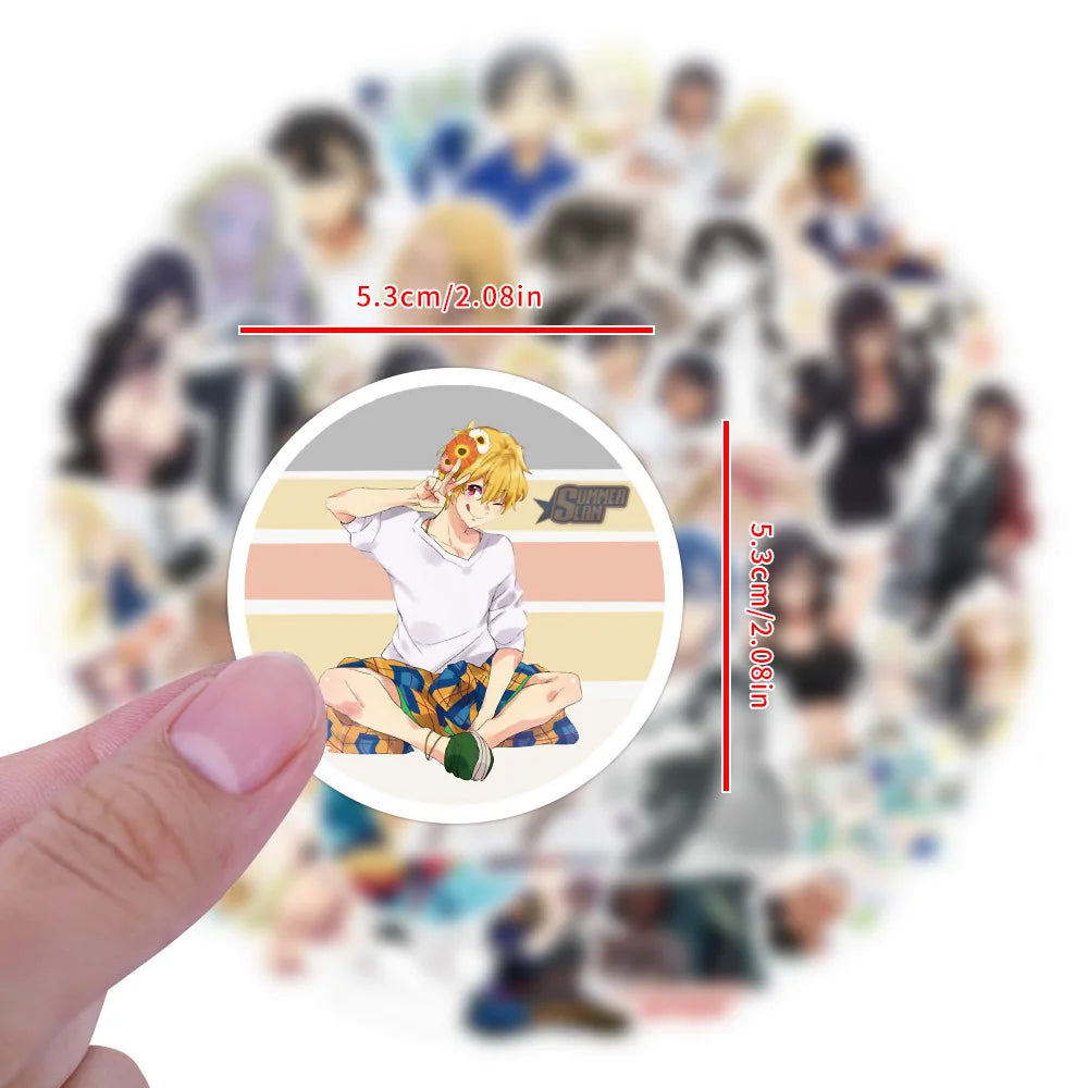 10/30/60PCS Summer Time Rendering Stickers Funny Anime Sticker Scrapbook Luggage Laptop Guitar Bike Skatebaord Cartoon Decals (ONLINE ORDER ONLY)