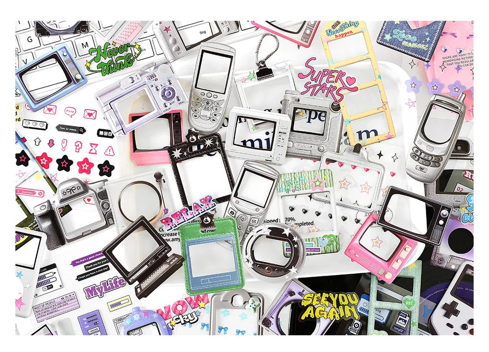 15pcs/lot American Style Retro Material Pack Paper Card Decorative Sticker for Photo Frame Planner Journal DIY Collage (ONLINE ORDER ONLY)